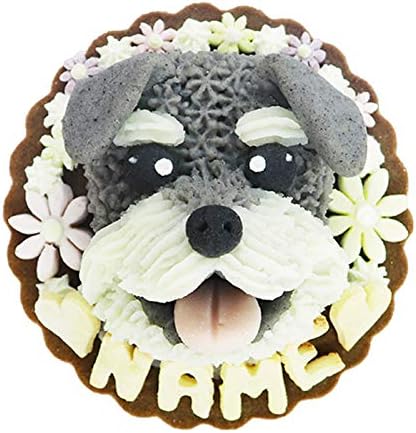 Amazon ミニチュアシュナウザー 犬用 わんこケーキ 手作り おやつ ドッグケーキ バースデー 誕生日 プレゼント ギフト お祝い 名前入れ 直径11ｃｍ グレー ノーブランド品 おやつ 通販