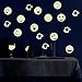 2 Sheets Glow in The Dark Wall Decal Stars/Moon Luminous Fluorescent Stickers for Kids'/Baby's Bedroom Decor DIY Art Decals Light Smile Face 0018 (8.3