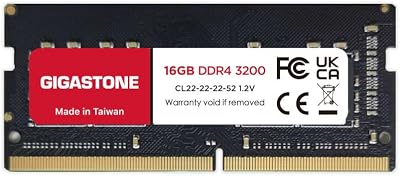 Gigastone 16GB DDR4 3200MHz SODIMM Laptop RAM CL22 1.2V Non-ECC