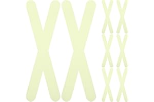 Anneome 24Pcs Green Fluorescent Anti-Slip Stair Treads Strips 2X38Cm with Reflective Safety Tape for