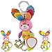 Seprovider Baby Toys, Colorful Rabbit Infant Stroller Toys Washable Squeaker Car Toys, Kids Hanging Toy for Crib with Rattle Ring, Mirror for Self Discovery, Teethers