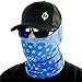 Hoo-Rag - High Performance 100% Moisture Wicking Polyester Microfiber Multi-Functional Face Mask & Neck Cover - UPF 30 - One Size Fits Most - Blue Paisley