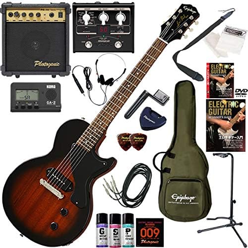 Epiphone エレキギター 初心者 入門 P90一発のシンプルなレスポールジュニア マルチエフェクターも入ってる 最強の点セット Les Paul Junior Tb タバコバースト Epiphone エレキギター 初心者 入門 P90一発のシンプルなレスポールジュニア マルチエフェクターも入ってる 最強の点セット Les Paul Junior Tb タバコバースト