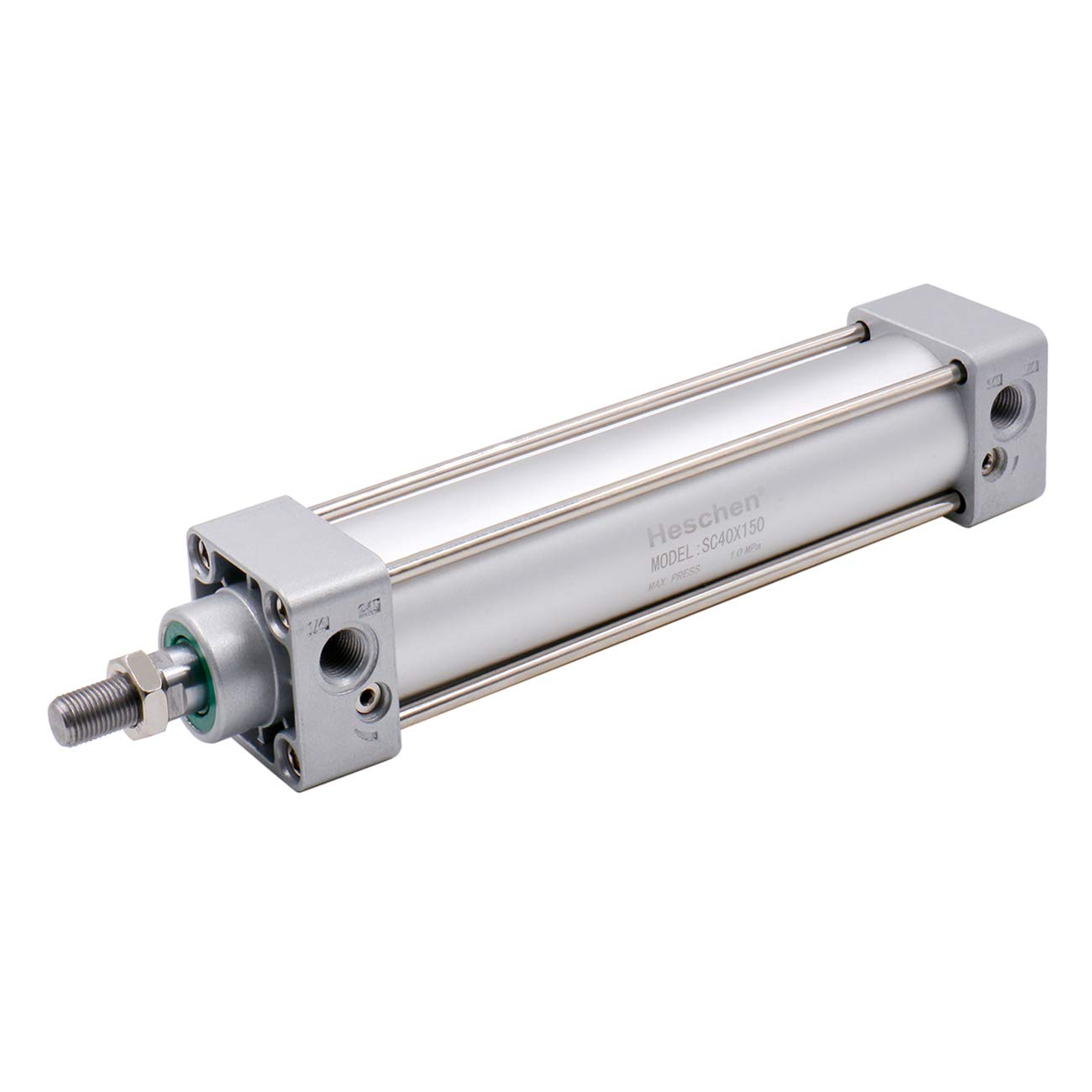 Heschen Pneumatic Standard Cylinder, SC 40-150, PT1/4'' Port, 40mm Bore, 150mm Stroke, Double Acting