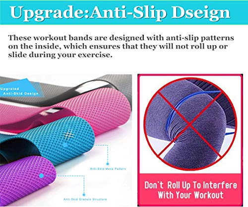 KIKOMO Resistance Loop Bands Anti Slip, Resistance Exercise Bands Set of 4, Workout Booty Bands Fitness Bands for Physical Therapy, Rehab, Stretching, Home Fitness, Yoga and More - Thumbnail 2