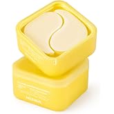 MEDIHEAL Vitamin C Collagen Capsule Eye Patches (60 Count) Radiance &amp; Glow | with Encapsulated Vitamin C | Puffy Eyes &amp; Dark Circles | 70mm Wide Patch | 0.00 Irritating | Korean Hydrogel Under Eye Patch