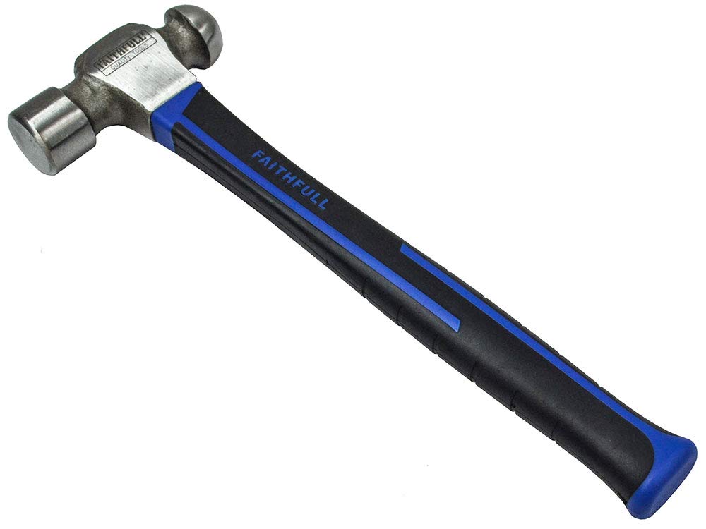 Faithfull Ball Pein Hammer, Fibreglass Shaft, 908g (32oz), Multi Colour