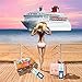 Cruise Tags, Narrow Luggage Etag Holder Zip Seal Steel Loops for Royal Caribbean and Celebrity Cruises 8 Pack