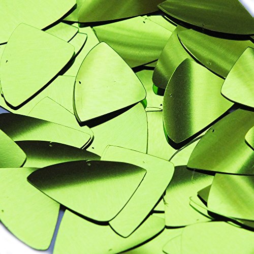 Lime Green Sequin Fishscale Fin 1.5 inch Metallic Couture Loose Paillettes. Made in USA.