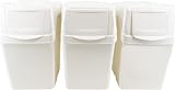 Prosperplast Set of 3 Recycling Bins 60 L Total 3 x 20 L White Stackable view 3