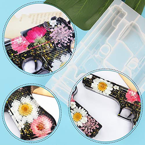 Gun Silicone Mold,Pistol Bullet Handgun Resin Mold,3D Gun Epoxy Casting