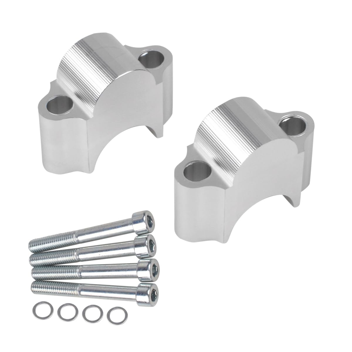 Photo 1 of 1 1/8" Handlebar Bar Risers Motorcycle Bar Clamps 28mm Bar Riser For Motorbike Pit Dirt Bikes Chrome Riser Extend