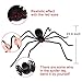 Y- STOP 50 Inch Hairy Halloween Spider,Black Hairy Spider/Tarantula with LED Eyes/Horrible Sound,Best Halloween Decorations