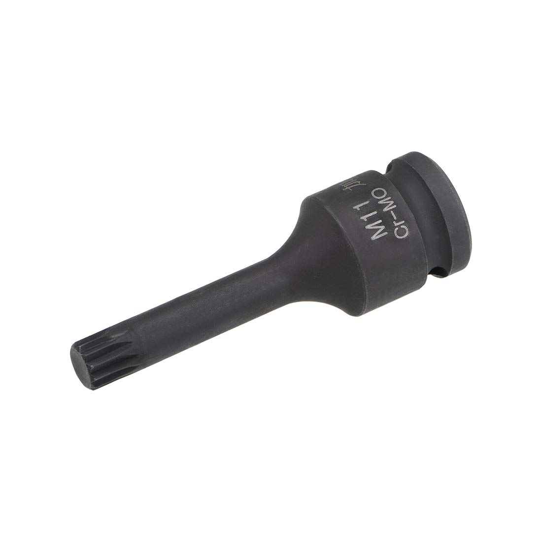 uxcell 1/2" Drive x M11 (11mm) Impact Triple Square Spline Bit Socket, Metric 3" Length, CR-MO Steel Use with Impact Drivers or Hand Ratchets