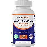 Vitamatic Black Seed Oil, 120 Softgels (1,000 mg per Softgel)