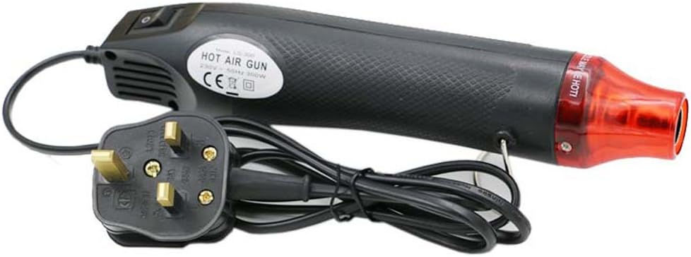 Blackr 300W 230V Black Plastic Heat Gun DIY Electric Tool Hot Air Gun W/UK Plug