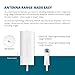 ANTOP AT-413B Amplified Indoor/Outdoor (Attic) TV Antenna with Built-in 4G LTE Filter 55/65 Miles Range 360 Degree Reception with Detachable Coaxial Cable, 16'