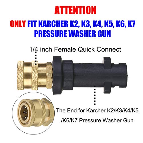 image for Mingle Pressure Washer Gun Adapter, to 1/4'' Quick Connect Fitting, Fi