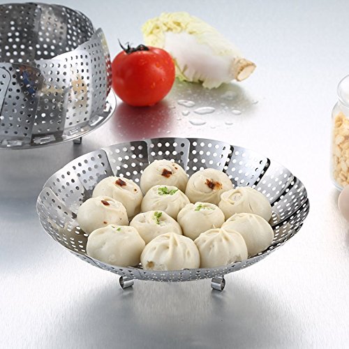 Collapsible Vegetable Steamer Seafood Steamer Food Steamer 7.5 Inch to 12 Inch Stainless