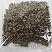 HAIR DE VILLE 500 PCS Silicone Lined Copper Tube Micro Rings Links Beads Linkies For I Tip Stick Glue Hair Extensions (3.5 mm, brown)