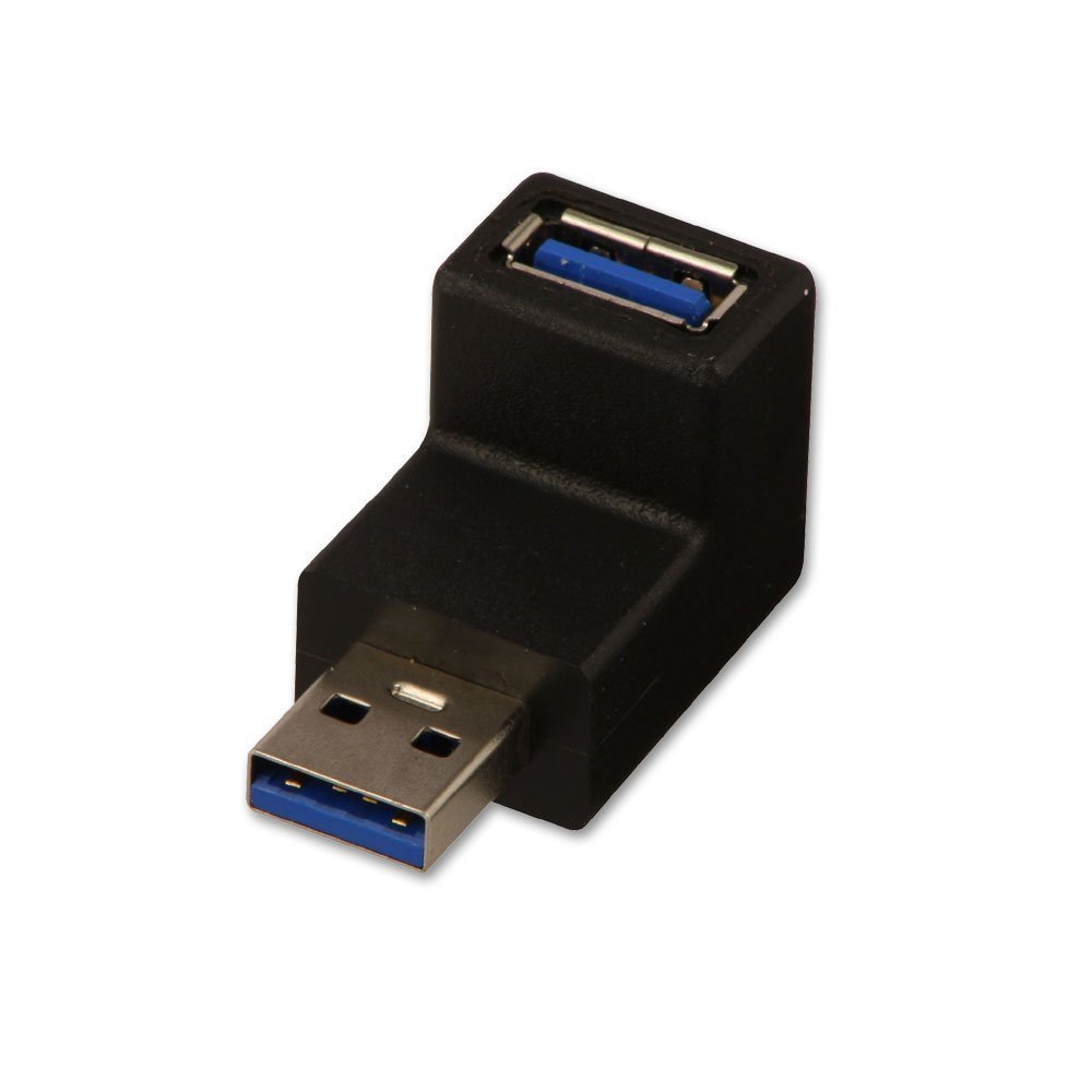 LINDY USB 3.2 90 Degree Up Type A Male to Female Right Angle Adapter