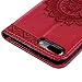 YOKIRIN iPhone 7 Plus iPhone 8 Plus Case, Wrist Strap PU Leather 3D Relief Embossing Totem Dream Catcher Cover with Credit Card ID Holders Kickstand Magnetic Closure Flip Folio Full Protective Skin
