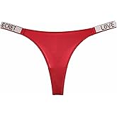 IERZB Women's Very Sexy Shine Strap Thong Underwear, Panties for Women
