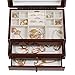 Mele & Co. Brayden Wooden Jewelry Box with Floral Marquetry Motif (Walnut Finish)