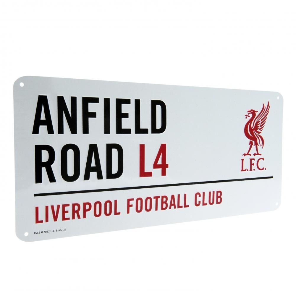 Liverpool Official Anfield Road L4 Metal Street Sign - Multi-Colour