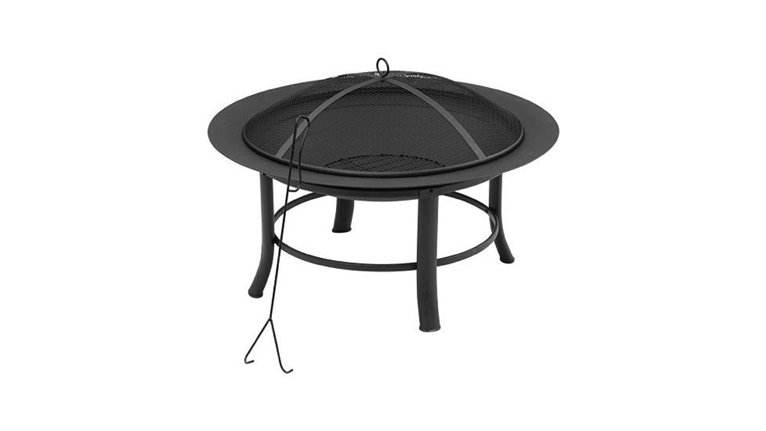 28" Fire Pit Includes a Spark Guard Mesh Lid with Lid Lift Features a Durable, High-temperature Heat-resistant Finish (3)
