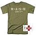 Popfunk MASH Distressed Logo T Shirt & Stickers (Large) Military Green