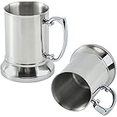 15oz Double Walled Stainless Steel Beer Stein 304 Heat Insulated Beer Mug Metal with Handle Summer Party Holiday celebration Beer Stein Cup