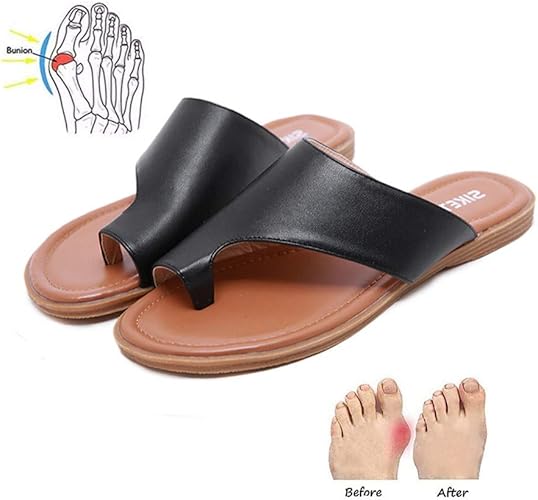 XXD Bunion Corrector Sandals for Women Orthopedic Flat Sandals PU