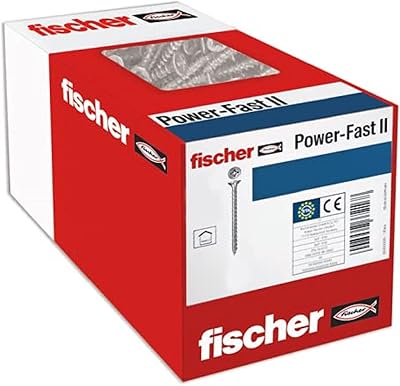 fischer PowerFast II CZF 3.0 x 25 Chipboard Screws 1000 pcs PZ1