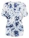 Lock and Love Women's Short Sleeve Crew Neck/V Neck Tie-Dye Dolman Tunic Top