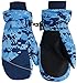 Simplicity Kids Thinsulate Insulated Waterproof Ski Winter Mittens,M,Blue Camo