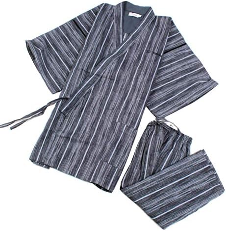 浴衣 超人気 メンズ 温泉浴衣 寝巻き浴衣 ガウンセットサイズxlドレッシング夏メンズ和風着物パジャマスーツ 簡単着付け おしゃれ