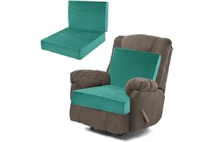 ROYALAY Memory Foam Recliner Chair Seat Cushion with Lumbar Support Pillow for Elderly Rest and Back Support, Extra Large & Non-Slip, Thicker & Supportive Chair Pad, (13" Height Backrest Cushion) Dark Green