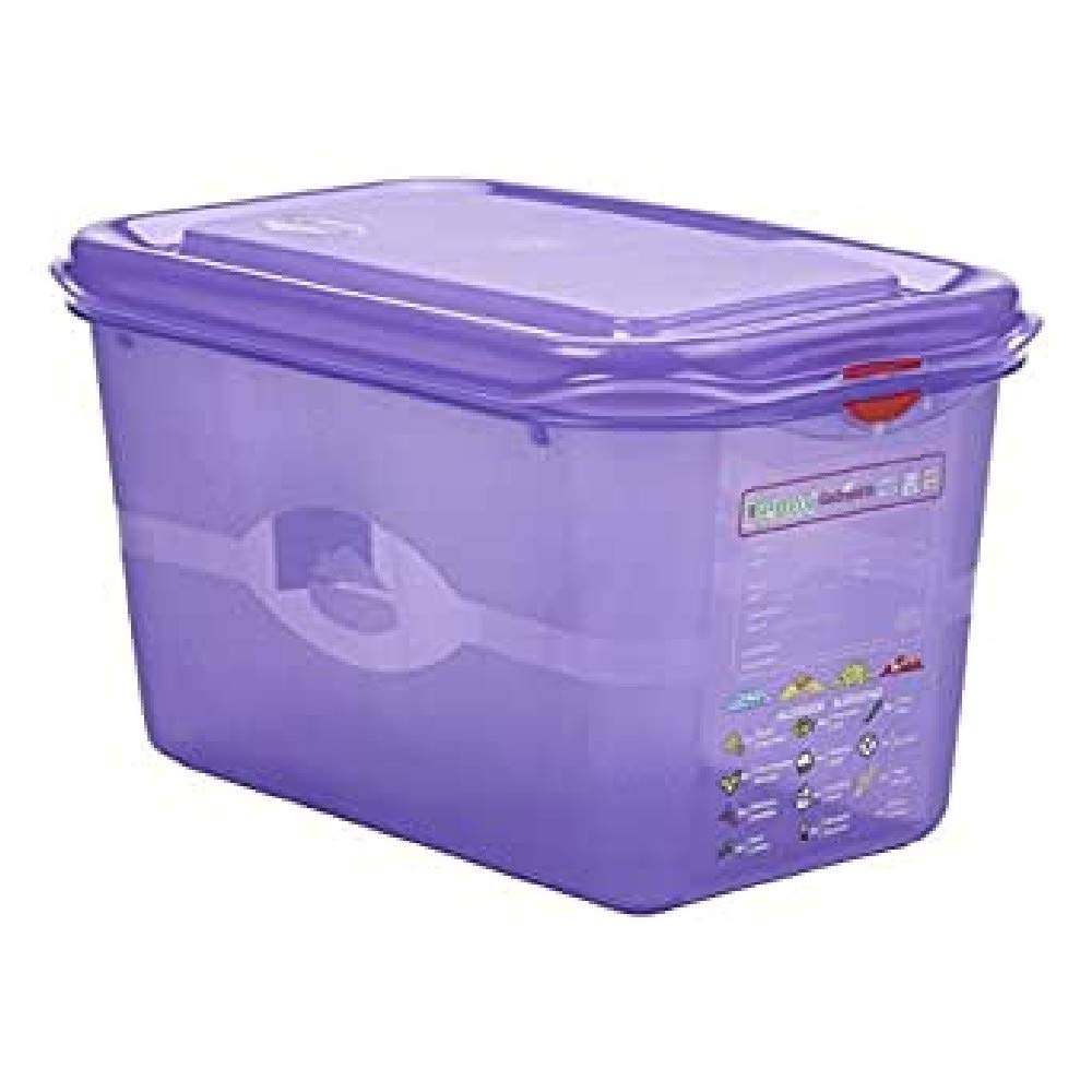 Genware 12450AL Pro Colour Coded Container 1/4/4.3 L-Purple