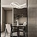 ELINKUME LED Pendant Light Dimmable, 45W Acrylic Ceiling Light, Modern Chic Chandelier Hanging Light with Remote Control for Bedroom, Living Room, Dining Room