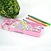 Aisa Colorful Cartoon Character Pencil Case Beautiful BB Pincess Pattern Multifunctional Pencil Box for Student (Rose Red) Special Gifts for Children/kids