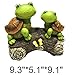LA JOLIE MUSE Garden Statue Figures Turtles on a Log, 9 Inch Large Resin Patio Lawn yard Indoor Outdoor Decorations, Housewarming Gift