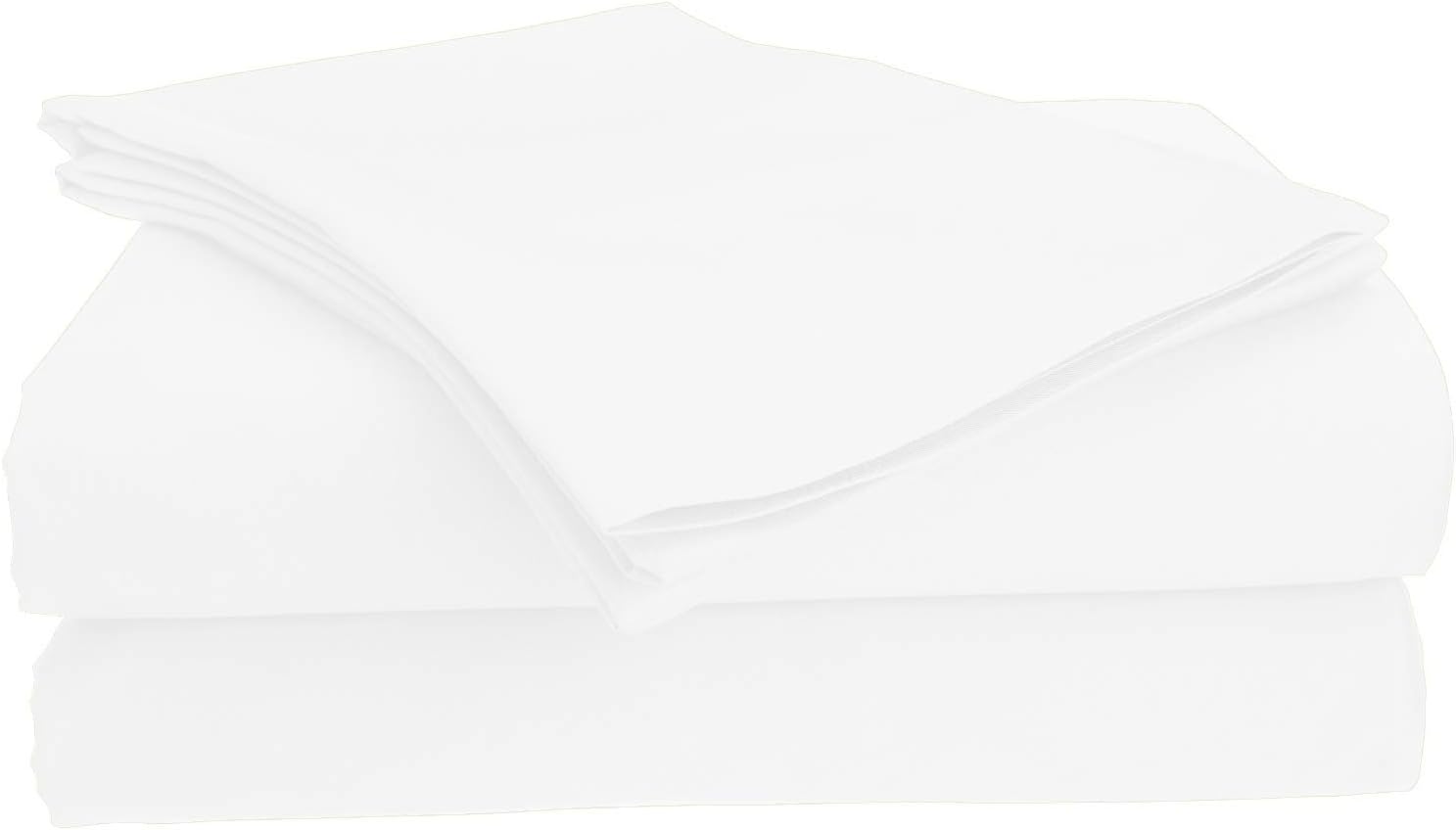 Posh Home 100% Cotton Breathable Double Brushed 4 Piece Sheet Set Softest Sheets Ever (White, Full)