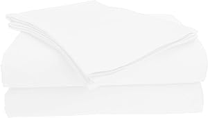 Posh Home 100% Cotton Breathable Double Brushed 4 Piece Sheet Set Softest Sheets Ever (White, Full)