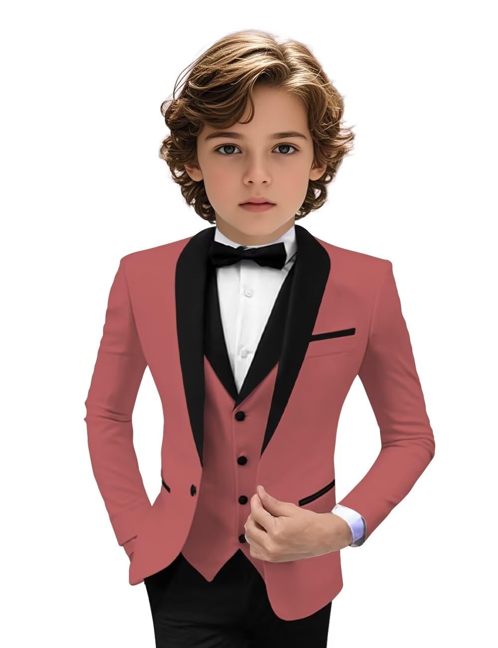Tuxedo Suits for Boys 3 Pieces Slim Fit Boys Formal