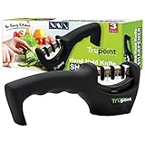 Trupoint Kitchen Knife Sharpener - So Easy - Never Be With Out a Sharp Knife Again - Sharpen Your Knives In Seconds - No Skill Needed - For Every Kitchen and Chef - Love It Or Full Refund