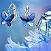Brilla Women's Butterfly Hoop Earrings Stud Jewelry with Swarovski Crystals