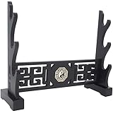 WzqwzjSword Stand Weapon Display Stand Katana Medieval Tai Chi Bagua Style- 3-Tier