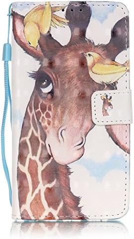 Case For Hawei P9 Lite,Ramidy Beautiful giraffe Premiun PU Leather Stand Flip [Magnetic Closure] Wallet Protectiove Skin Case Cover With Card Slots For Huawei P9 Lite (not for Huawei P9)