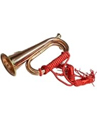 Musical Instruments: CSA Real Copper Boy Scout Bugle Horn- Red Rope - Ectoria